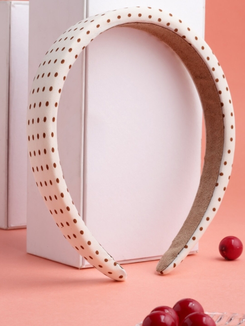 

Stoln Girls White & Brown Printed Hairband