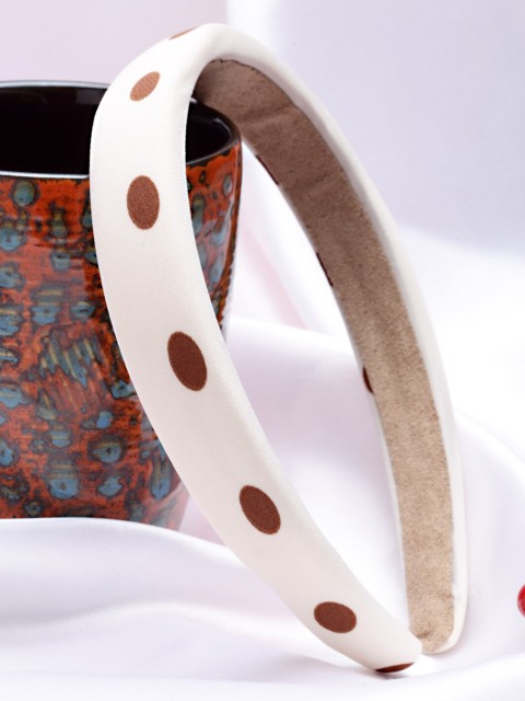 

Stoln Girls White & Brown Printed Hairband