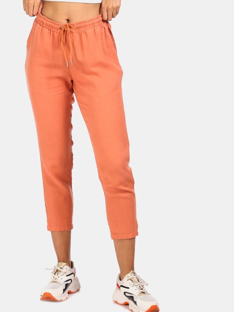 

Cherokee Women Rust Solid Trousers