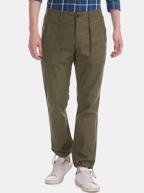 

Cherokee Men Olive Green Joggers Trousers