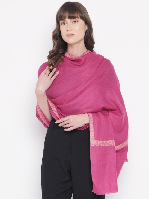 

Pashtush Women Pink & Orange Woven-Design Woolen Shawl