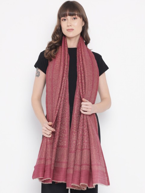 

Pashtush Women Printed Woolen Shawl, Pink