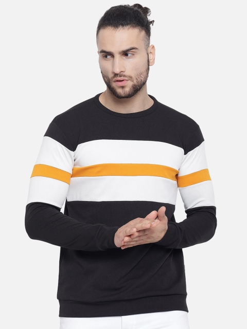 

Yuvraah Men Black & White Colourblocked T-shirt