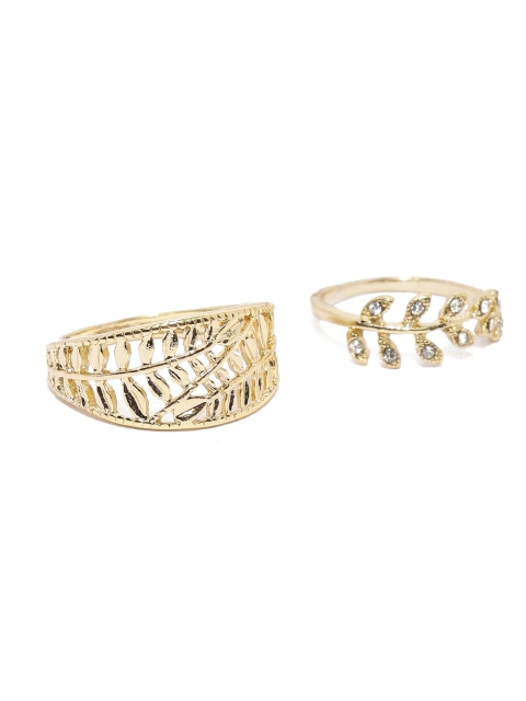 

Accessorize Set of 2 Gold-Toned Textured Rings