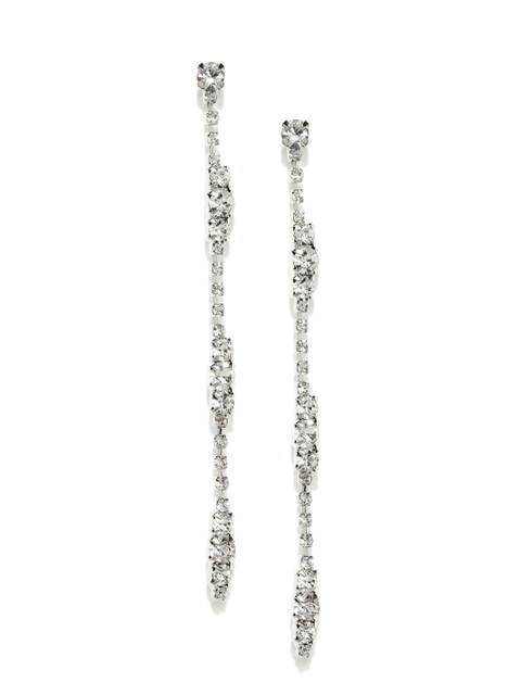 

Accessorize Silver-Toned Embellished Drop Earrings
