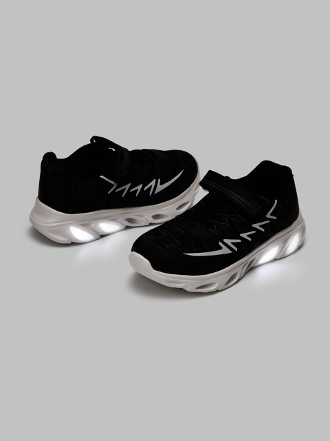 

Fame Forever by Lifestyle Boys Black Woven Design PU Sneakers