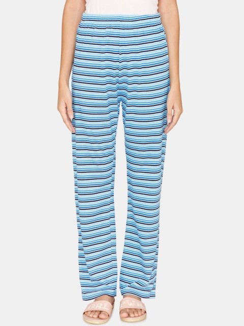 

Coucou by Zivame Women Blue Striped Cotton Pyjama