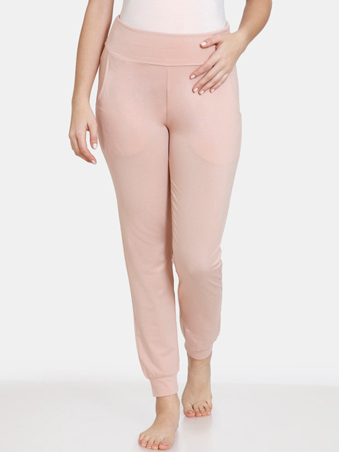 

Coucou Women Pink Solid Bamboo Cotton Lounge Joggers