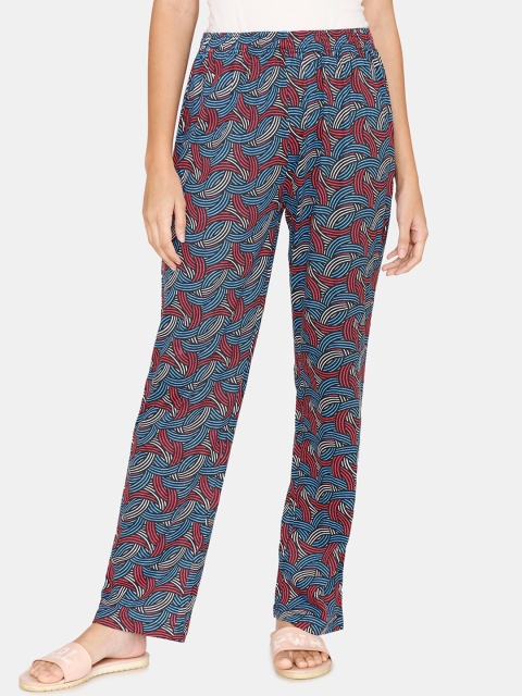 

Coucou by Zivame Women Blue & Red Printed Pure Cotton Pyjamas