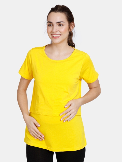 

Coucou Yellow Maternity Pure Cotton Top
