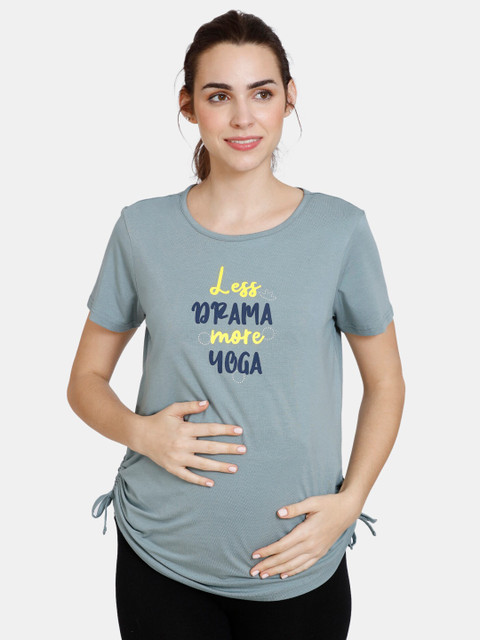 

Coucou Grey Typography Printed Maternity Lounge T-shirt
