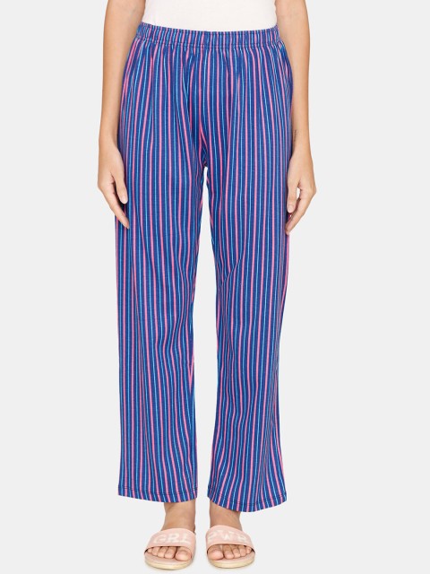 

Coucou by Zivame Women Blue Striped Pure Cotton Pyjamas