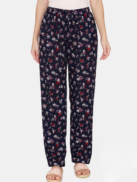 

Coucou by Zivame Women Navy Blue & White Printed Lounge Pants