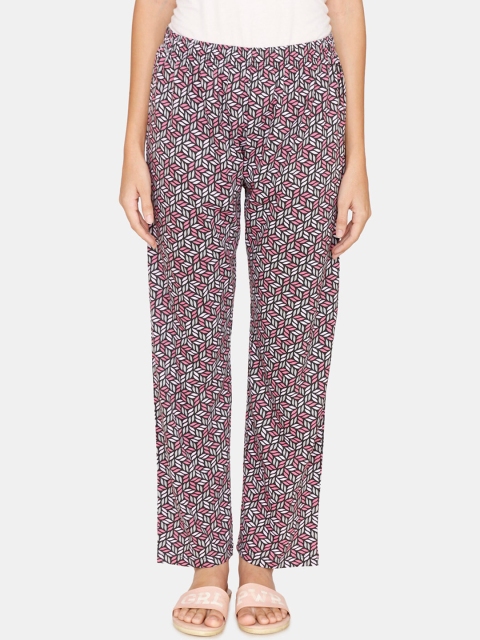 

Coucou by Zivame Women Red Pure Cotton Woven Lounge Pants