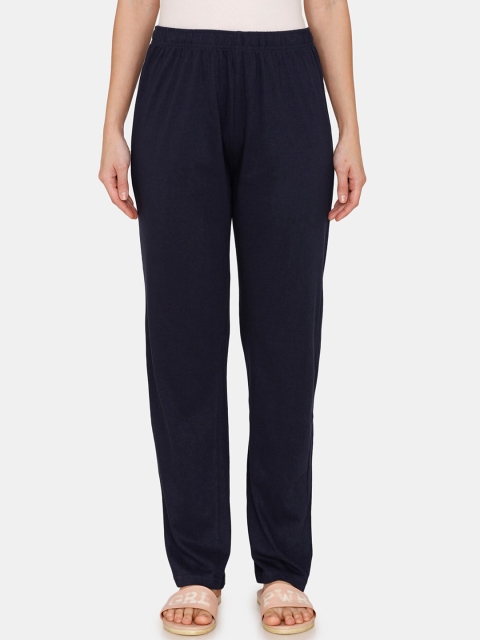 

Coucou by Zivame Women Navy Blue Cotton Woven Lounge Pants