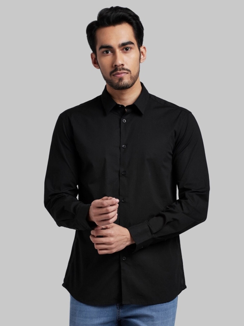

Parx Men Black Slim Fit Casual Shirt