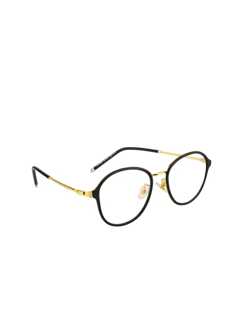 

Ted Smith Unisex Black & Gold-Toned Full Rim Round Frames