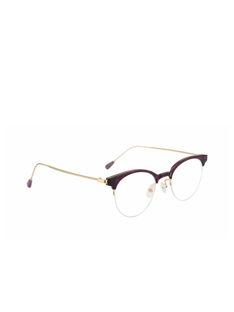 

Ted Smith Women Pink & Black Half Rim Round Frames TSF-TR-9156_C8-Pink