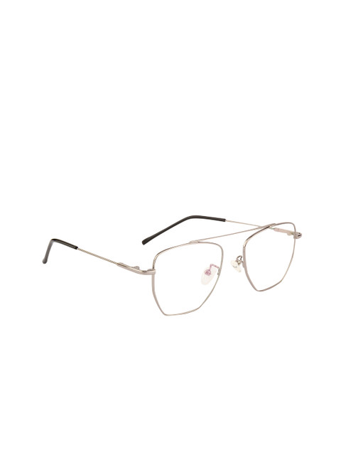 

Ted Smith Unisex Silver-Toned Full Rim Aviator Frames TSF-165_C4-Silver