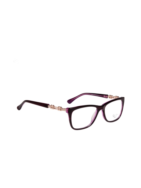 

Ted Smith Women Purple & Gold-Toned Embellished Full Rim Cateye Frames TSF22003_C5-Purple