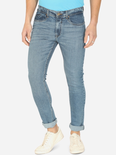 

Greenfibre Men Blue Straight Fit Heavy Fade Stretchable Jeans