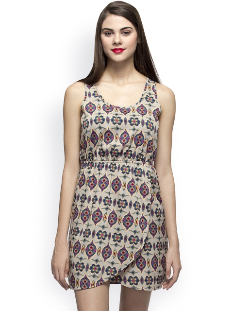 Oxolloxo Women Multicoloured Printed Sheath Dress available at myntra for Rs.439