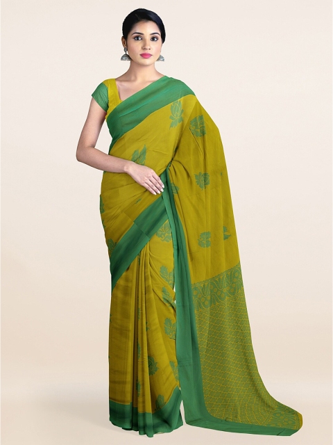 

Pothys Green Ethnic Motifs Woven Design Silk Cotton Saree