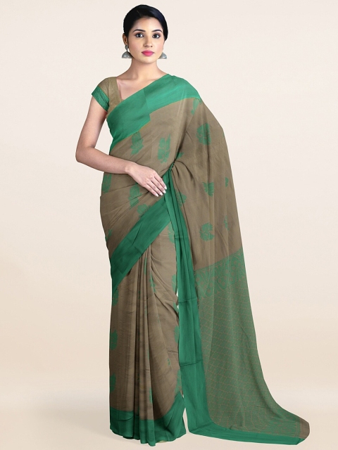 

Pothys Grey & Green Woven Design Silk Cotton Saree
