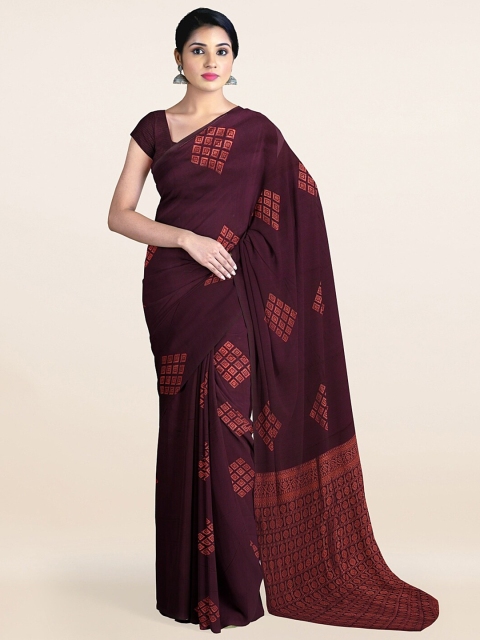 

Pothys Purple Ethnic Motifs Zari Silk Cotton Saree
