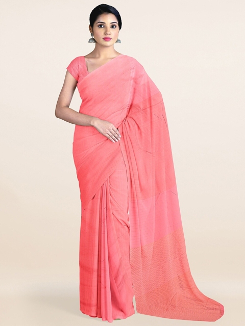 

Pothys Pink Woven Design Zari Silk Cotton Saree