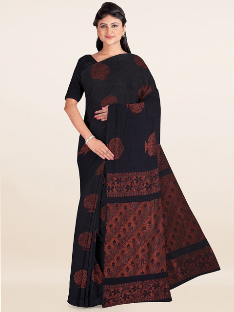 

Pothys Purple & Copper-Toned Woven Design Saree
