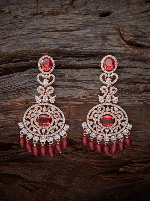 

Kushal's Fashion Jewellery Red Contemporary Studs Earrings