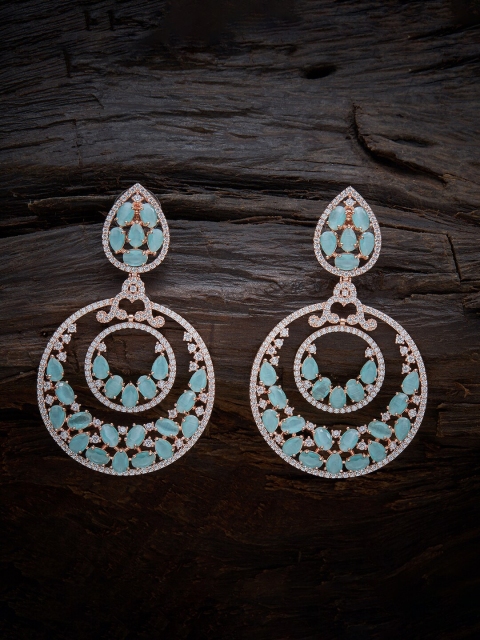 

Kushal's Fashion Jewellery Sea Green Contemporary Drop Earrings