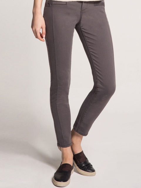 

ESPRIT Women Grey Skinny Fit Ankle-Length Trousers