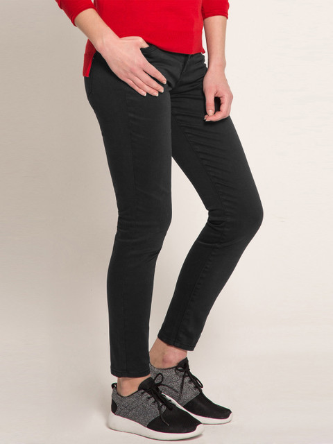 

ESPRIT Women Black Skinny Fit Casual Trousers