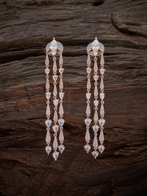 

Kushal's Fashion Jewellery White Contemporary Drop Earrings