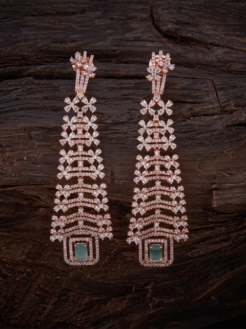 

Kushal's Fashion Jewellery Sea Green Contemporary Drop Earrings