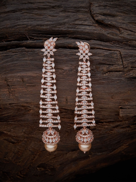 

Kushal's Fashion Jewellery White Contemporary Drop Earrings