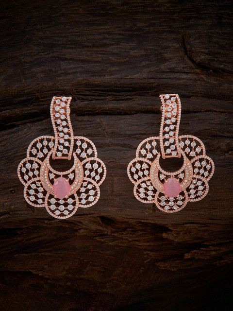 

Kushal's Fashion Jewellery Pink Contemporary Drop Earrings