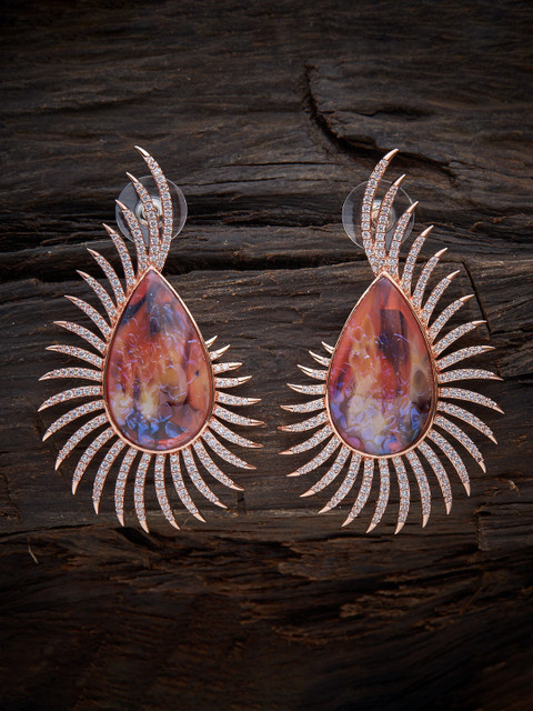 

Kushal's Fashion Jewellery Peach-Coloured Contemporary Ear Cuff Earrings