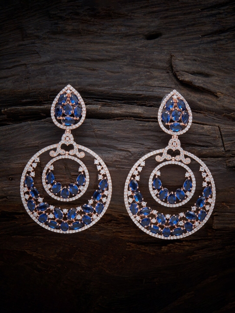 

Kushal's Fashion Jewellery Blue Contemporary Studs Earrings
