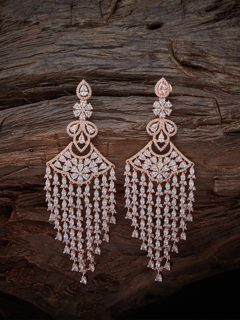 

Kushal's Fashion Jewellery White Contemporary Drop Earrings