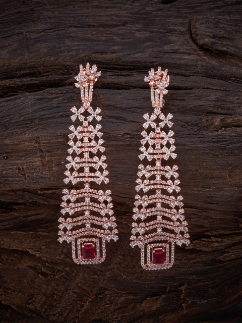 

Kushal's Fashion Jewellery Red Contemporary Studs Earrings