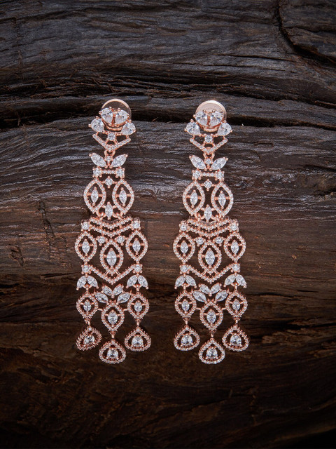 

Kushal's Fashion Jewellery White Contemporary Drop Earrings