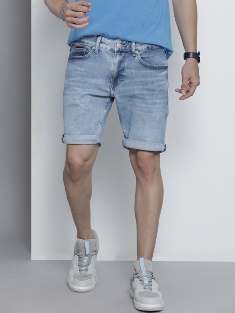 

Tommy Hilfiger Men Blue Washed Scanton Slim Fit Denim Shorts