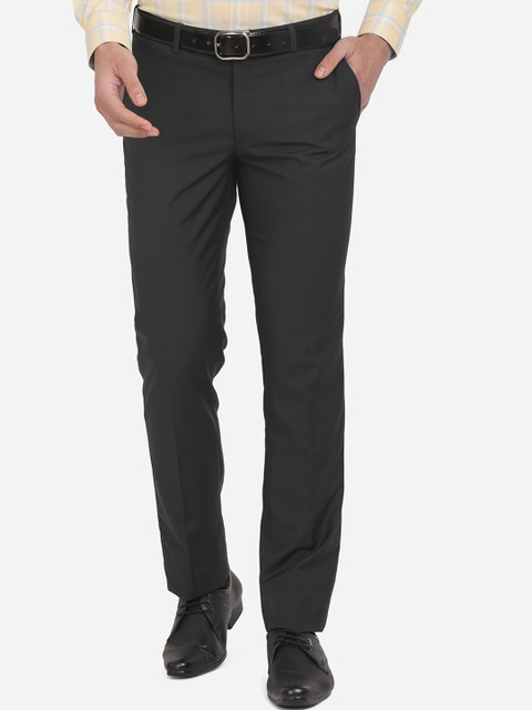 

METAL Men Black Slim Fit Easy Wash Trousers
