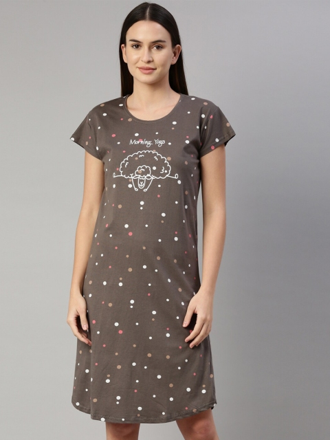 

GOLDSTROMS Charcoal & White Printed Nightdress