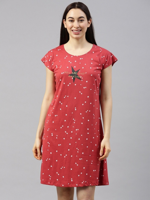 

GOLDSTROMS Red Printed T-Shirt Nightdress