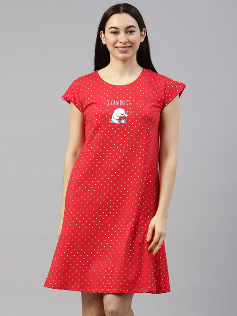 

GOLDSTROMS Red Printed T-Shirt Nightdress