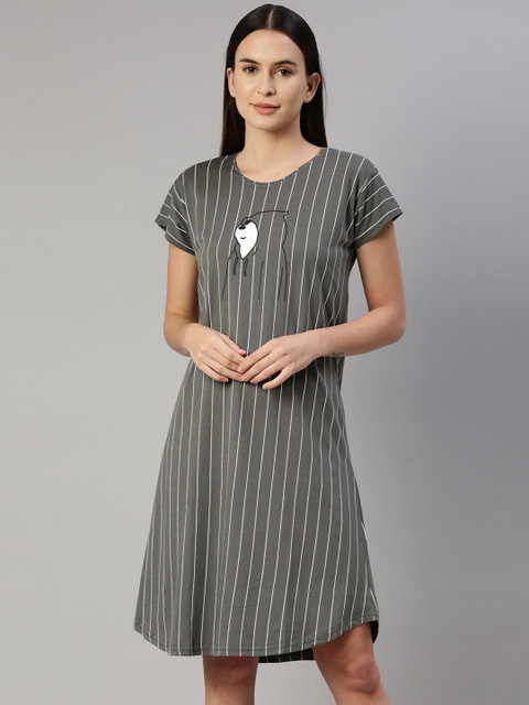 

GOLDSTROMS Grey Graphic Printed T-shirt Nightdress
